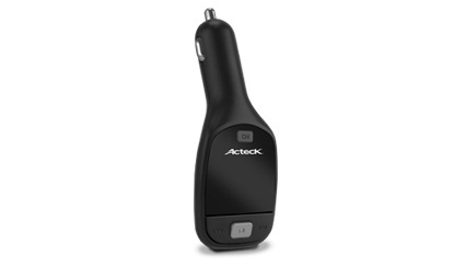 Acteck Transmisor de Audio Bluetooth para Auto, USB, Negro 