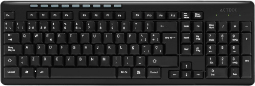 Teclado Acteck TM100, Inalámbrico, USB, Negro (Español) ― Abierto 