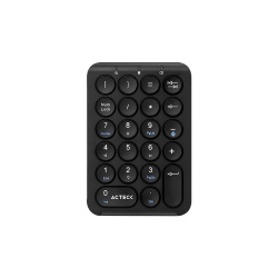 Acteck Teclado Numérico N110, Inalámbrico, Bluetooth, Negro 