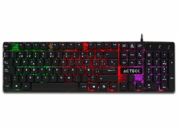 Teclado Gamer Acteck Aurean X100, Alámbrico, USB, Negro 