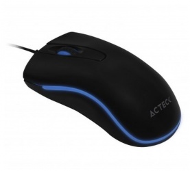 Mouse Acteck Óptico Electrous X X300 , Alámbrico, USB, 1000DPI, Negro/Azul 