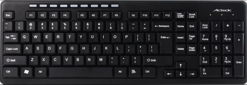 Teclado Acteck T300, Alámbrico, USB, Negro (Español) 