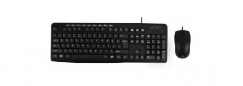Kit de Teclado y Mouse Acteck K400, Alámbrico, USB, Negro (Español) 