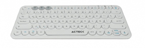 Teclado Acteck AC-931670, Inalámbrico, Bluetooth, Blanco (Español) 