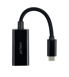 Acteck Adaptador Shift Plus AD420 USB C Macho - DisplayPort Hembra, 4K, 60Hz, Negro 