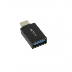 Acteck Adaptador USB-C Macho - USB-A 3.0 Hembra, Negro 