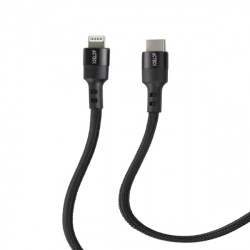 Acteck Cable USB-C Macho - Lightning Macho, 1.80 Metros, Negro 