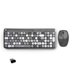 Kit de Teclado y Mouse Acteck Creator Chic Colors MK470, Inalámbrico, USB, Gris (Español) 
