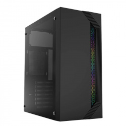 Gabinete Acteck Viken GM434, Midi-Tower, ATX/Micro-ATX/Mini-ITX, USB 2.0, con Fuente de 500W, sin Ventiladores Instalados, Negro 