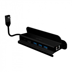 Acteck Hub USB-C, 1x HDMI, 1x RJ45, 3x USB 3.0, 1x USB-C, Negro 