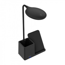 Acteck Cargador Inalámbrico con Lámpara Energon Lumimate CI722, 15W, 1x USB-C, Negro 