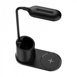 Acteck Cargador Inalámbrico con Lámpara Energon Lumimate CI711, 15W, 1x USB-C, Negro 