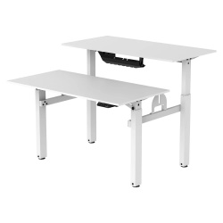 Acteck Escritorio Eléctrico Doble Ajustable Ergo Desk V2 ED727, Blanco 