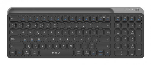Teclado Acteck InspireTrek TI74 96%, Inalámbrico, RF Inalámbrico/Bluetooth, Negro, Español 