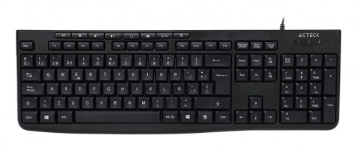 Teclado Acteck Inspire Prime TA222, Alámbrico, USB, Negro, Español  