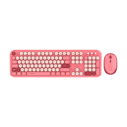 Kit de Teclado y Mouse Acteck Creator Chic K- Colors MK485, Inalámbrico, RF Inalámbrico, Rosa, Español 