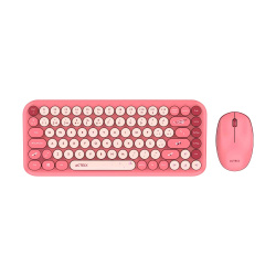 Kit de Teclado y Mouse Acteck Creator Chic K- Colors MK480, Inalámbrico, RF Inalámbrico, Rosa, Español 