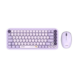 Kit de Teclado y Mouse Acteck Creator Chic K- Colors MK480, Inalámbrico, RF Inalámbrico, Morado, Español 