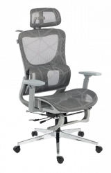 Acteck Silla Flux Ultra EC696HR, Respaldo de malla, Reposabrazos Ajustables, Gris 