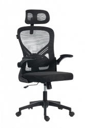 Acteck Silla Flux Base EC343HR, Respaldo de Malla, Negro 