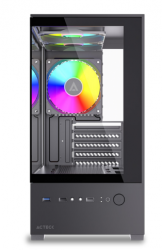 Gabinete Acteck Panorak GC600, Mini-Tower, Micro-ATX/Mini-ITX, USB 2.0/3.0, sin Fuente, 3 Ventiladores Instalados, Negro 