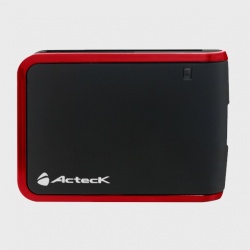 Acteck Lector de Memoria Universal Portátil, USB 2.0, Negro/Rojo 