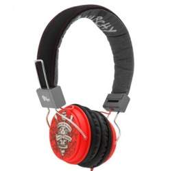 Acteck Audífonos con Micrófono HiFi SoundStyle Anarchy, Alámbrico, 2 Metros, Rojo 