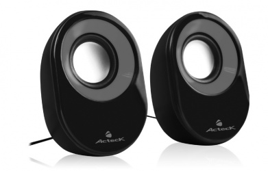 Acteck Bocinas para Computadora Acoustic Noise AX-2460, Alámbrico, 2.0, 3.5mm, Negro/Gris 