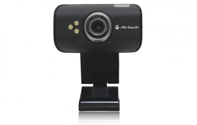 Acteck Webcam con Micrófono CW-810, 1.3MP, 1280 x 1024 Pixeles, USB 2.0, Negro 