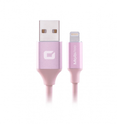 Acteck Cable USB A Macho - Lightning Macho, 1 Metro, Rosa 