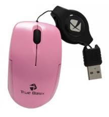 Mini Mouse Acteck True Basix MOMR-014, Alámbrico, USB, 1000DPI, Rosa 