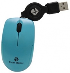 Mini Mouse Acteck Óptico True Basix MOMR-015, Alámbrico, USB, 1000DPI, Azul 