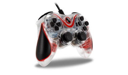 Acteck Joystick Arcade Portátil, Alámbrico, 2.1 Metros, USB 2.0, Transparente/Rojo 