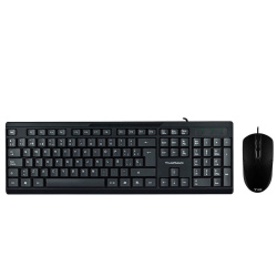 Kit de Teclado y Mouse Acteck TB-924849, Alámbrico, USB, Negro (Español) 