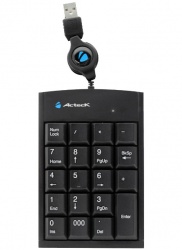 Acteck Teclado Numérico + Hub TEKK-001, USB, 1.3 Metros, Negro 