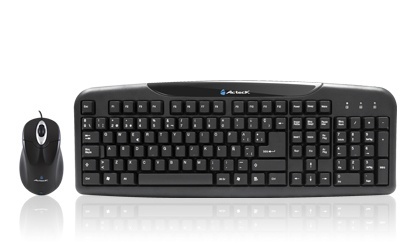 Kit de Teclado y Mouse Acteck AK2-2300, Alámbrico, PS2, Negro (Español) 