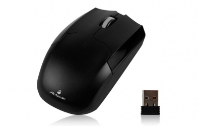 Mouse Acteck Mini Óptico WKMI-106, Inalámbrico, USB, 1600DPI, Negro 