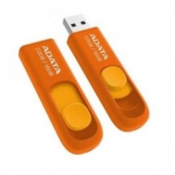 Memoria USB Adata C008, 16GB, USB 2.0, Naranja 