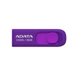 Memoria USB Adata C008, 8GB, USB 2.0, Morado 