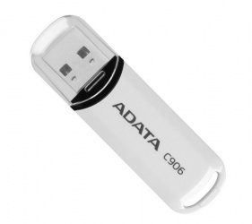 ﻿Memoria USB Adata C906, 64GB, USB 2.0, Lectura 30 MB/s, Escritura 8 MB/s, Blanco 