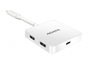 Adata Hub USB C 3.0 Macho - 4x USB A 3.0 Hembra, 5000 Mbit/s, Blanco 