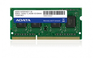 Memoria RAM Adata DDR3L Premier, 1600MHz, 4GB, CL11, SO-DIMM, 1.35v 
