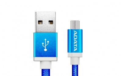 Adata Cable USB 2.0 A - Micro USB 2.0 B para Android/Windows, 1 Metro, Azul 
