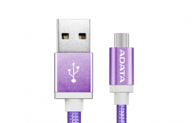 Adata Cable USB 2.0 A - Micro USB 2.0 B para Android/Windows, 1 Metro, Morado 