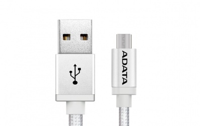Adata Cable Android USB 2.0 A Macho - Micro USB 2.0 B Macho, 1 Metro, Plata 