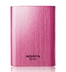 Cargador Portátil Adata PV110, 10.400mAh, Rosa 