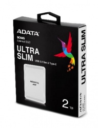 SSD Externo Adata SC685, 2TB, USB C, Blanco 