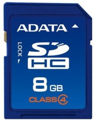 Memoria Flash Adata, 8GB SDHC Clase 4 