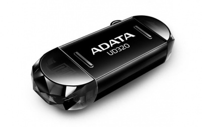 Memoria USB Adata UD320, 16GB, USB 2.0/Micro USB, Negro 