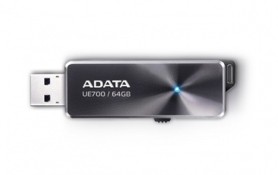 Memoria USB Adata DashDrive Elite UE700, 64GB, USB 3.0, Negro 